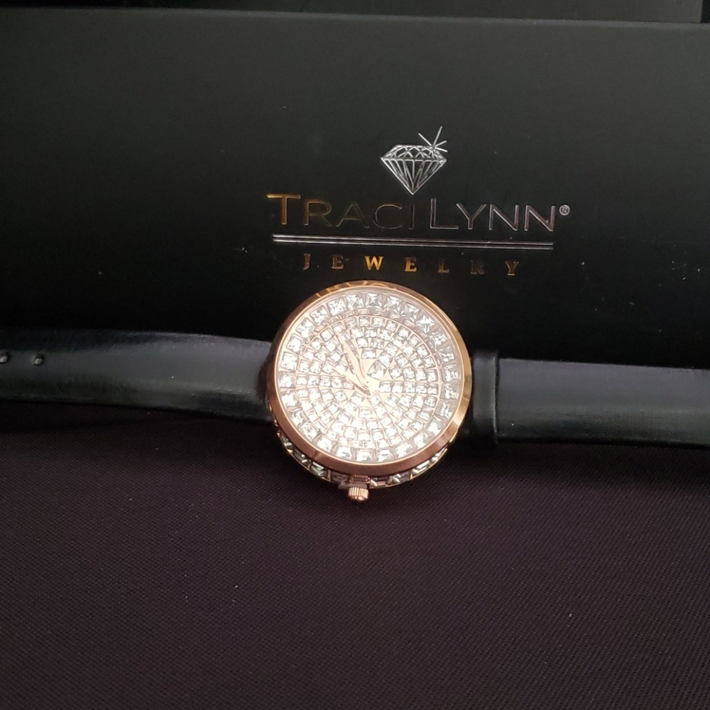 Black & Rose Gold watch